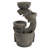 Decorative 4-Tier Cascading Hand Painted Outdoor Water Fountain with LED Light