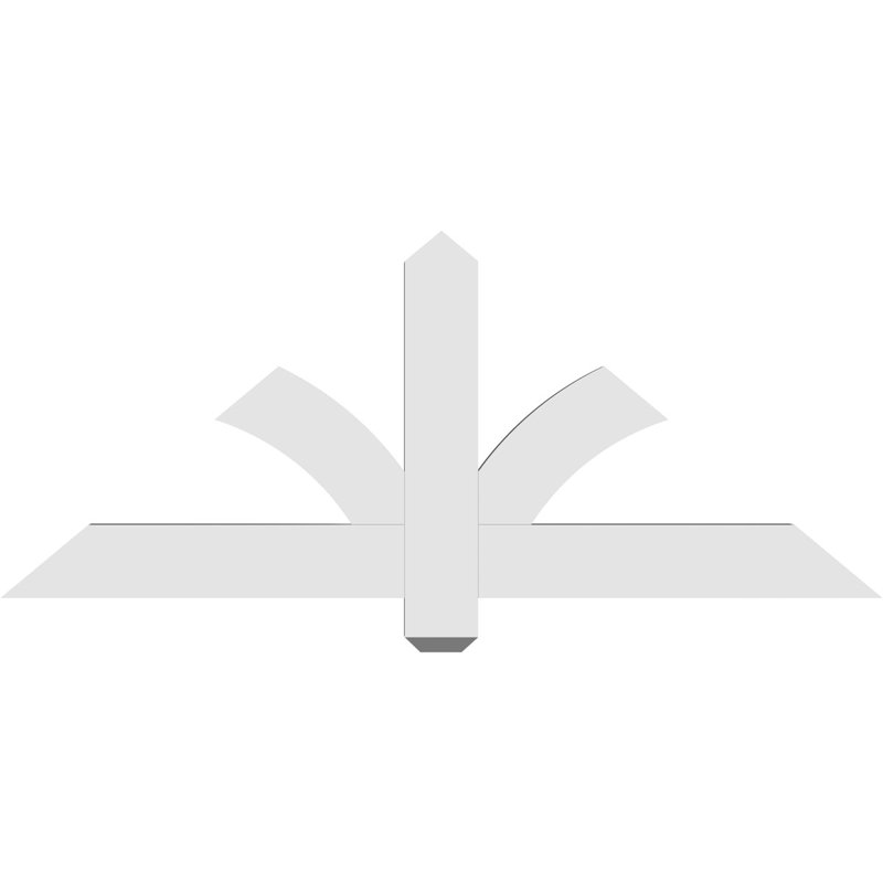 Support pour pignon en PVC Redmond, H 20 po x l 48 po (pas: 10/12), P 2 po x F 4 po