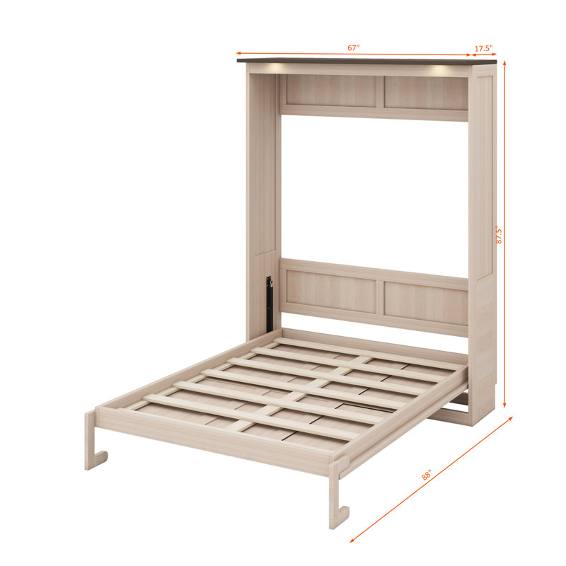 Queen Size Murphy Bed With LED