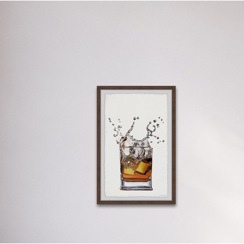 «Whiskey And Ice», reproduction encadrée, H 30 po x l 20 po x P 1,5 po