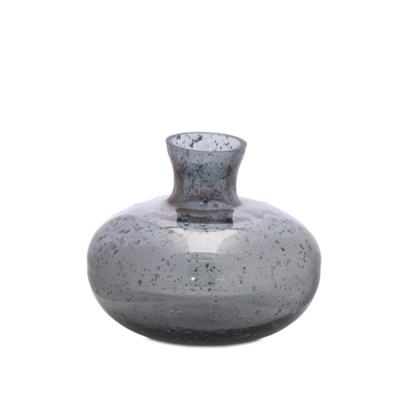 Vase en verre, Gris te bleu