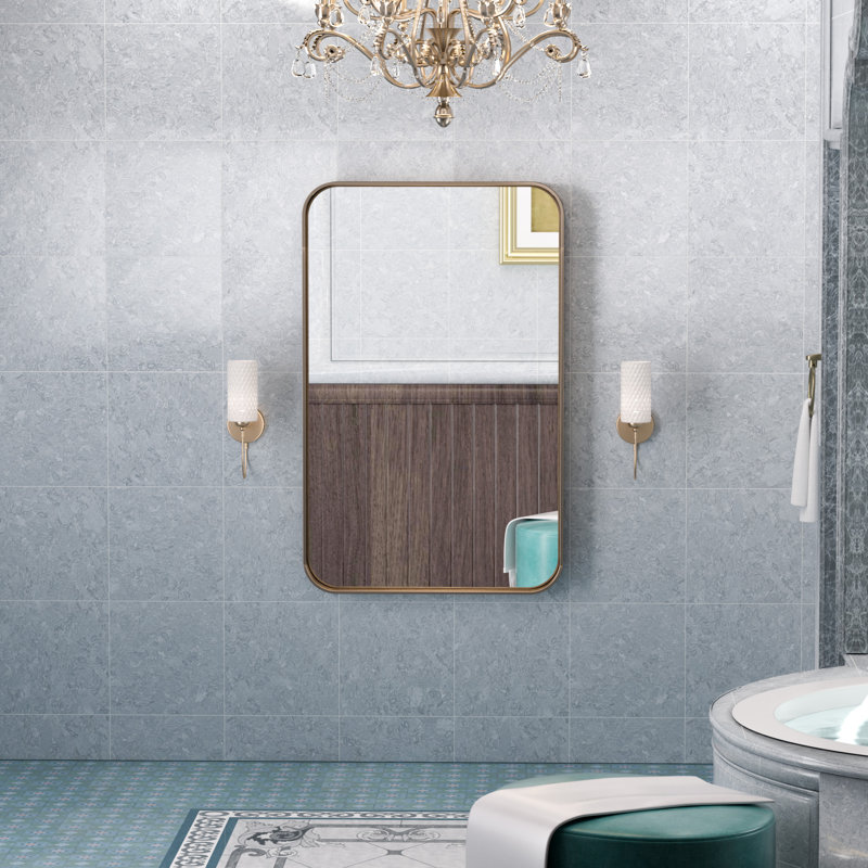 Miroir d'appoint Tyro, Bronze, 42 po x 26 po, Rectangulaire