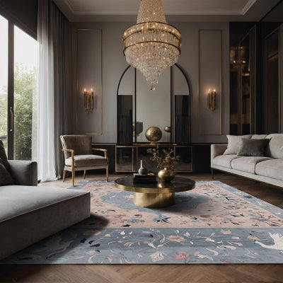 Tapis gris soyeux et moelleux