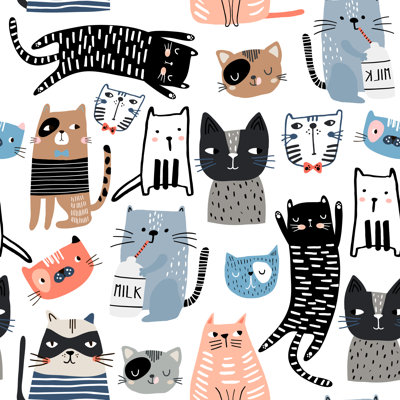 Cute Seamless Pattern With Colorful Patches by Nonimatge - Wrapped Canvas Print