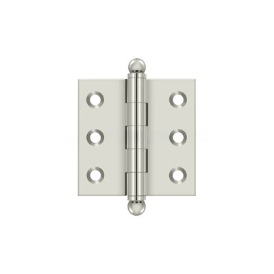 Charnière 2 po x 2 po Deltana CH2020U14 avec embouts sphériques en nickel poli