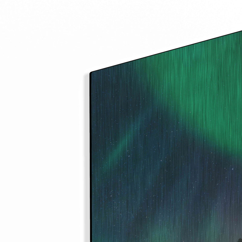 «Aurora Over Snowy Mountains» par Luxe, H 36 po x l 36 po