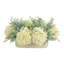 Hydrangea and Eucalyptus Arrangement in Cream Oblong Vase