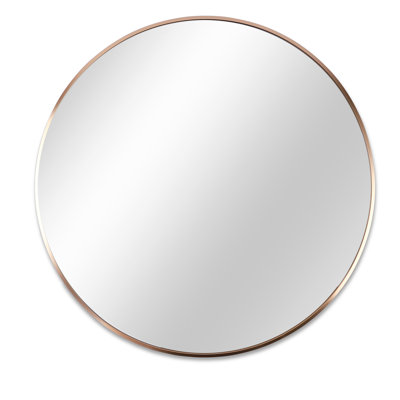 39 Inch Metal Framed Round Bathrrom Mirror For Wall.