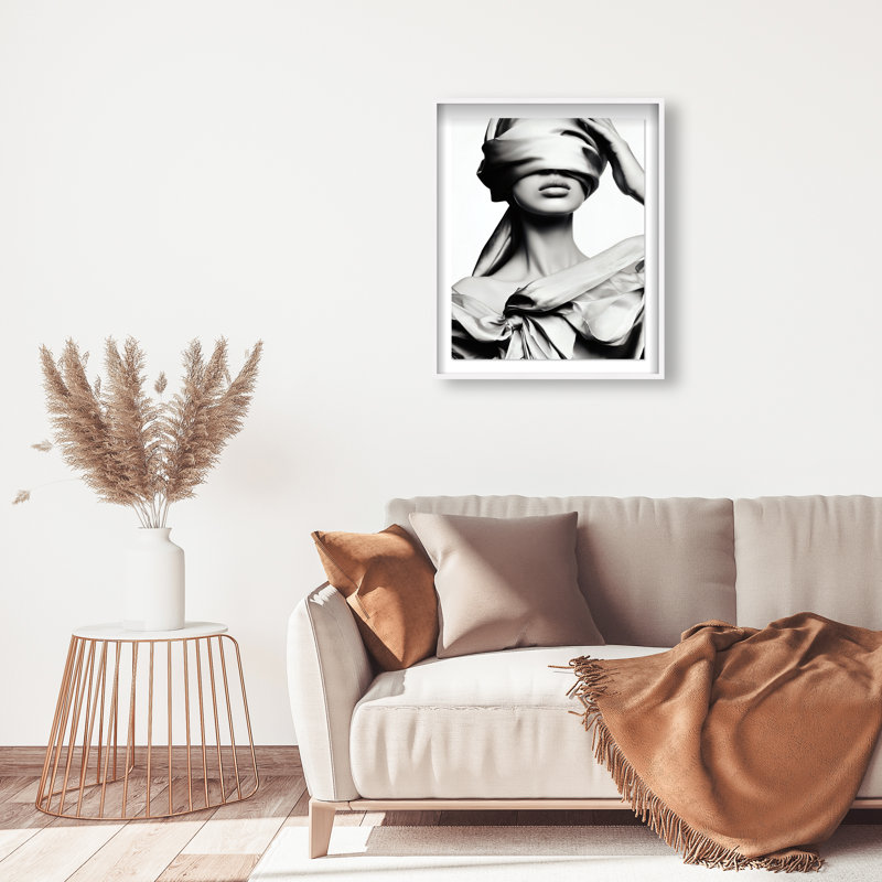 Blinded Grace II Framed Graphic Art, 31.5"H x 25.5"W, White Shadowbox