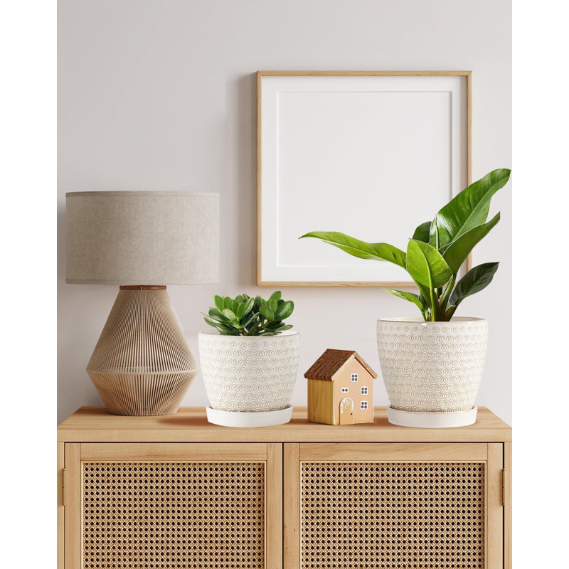 Ensemble de 2 pots à plantes en céramique