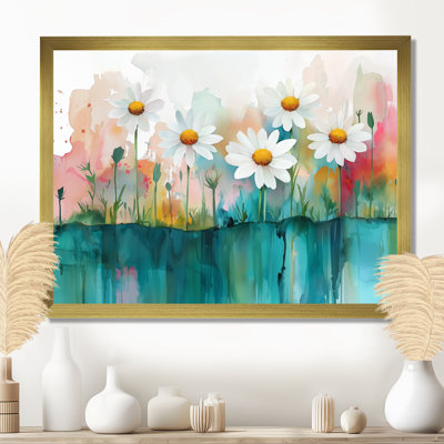 Minimalisme marguerites fleur dans le désert Blossom I - marguerites Art mural