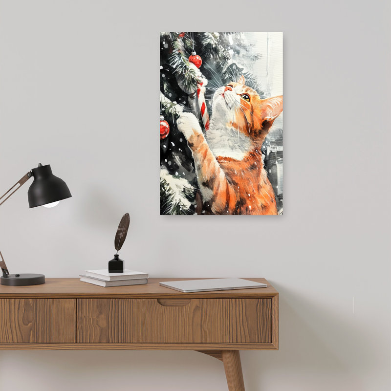 Arbre de Noël contemporain curieux, 18" H x 12" W