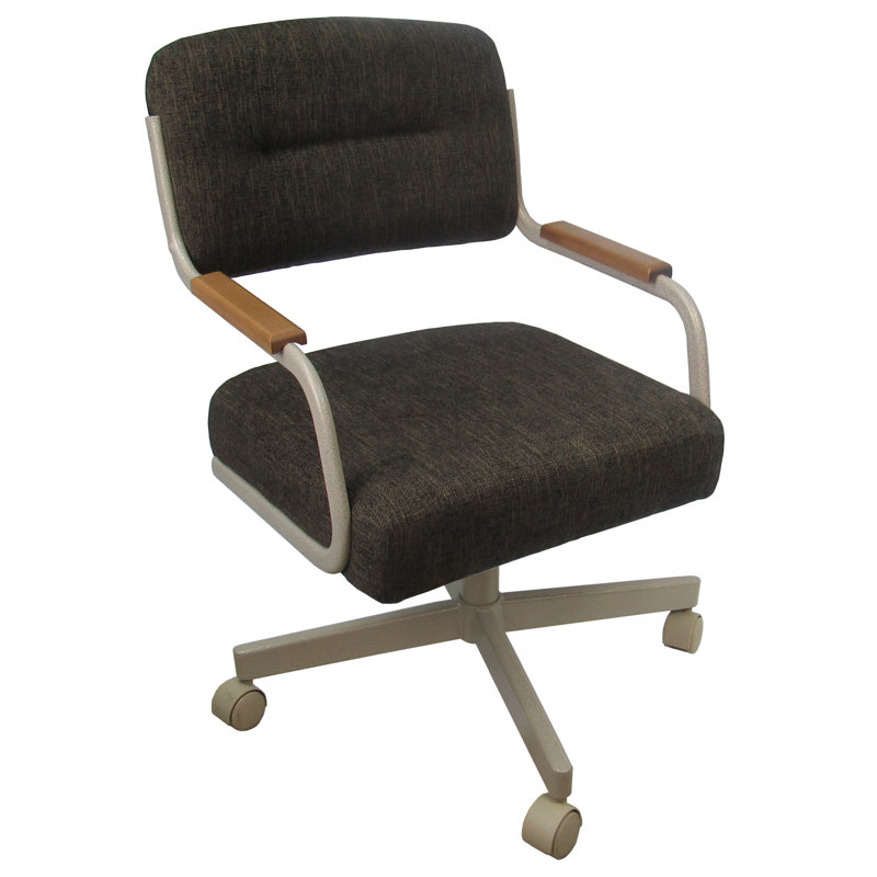 Chaise avec accoudoirs, Brun Sanora