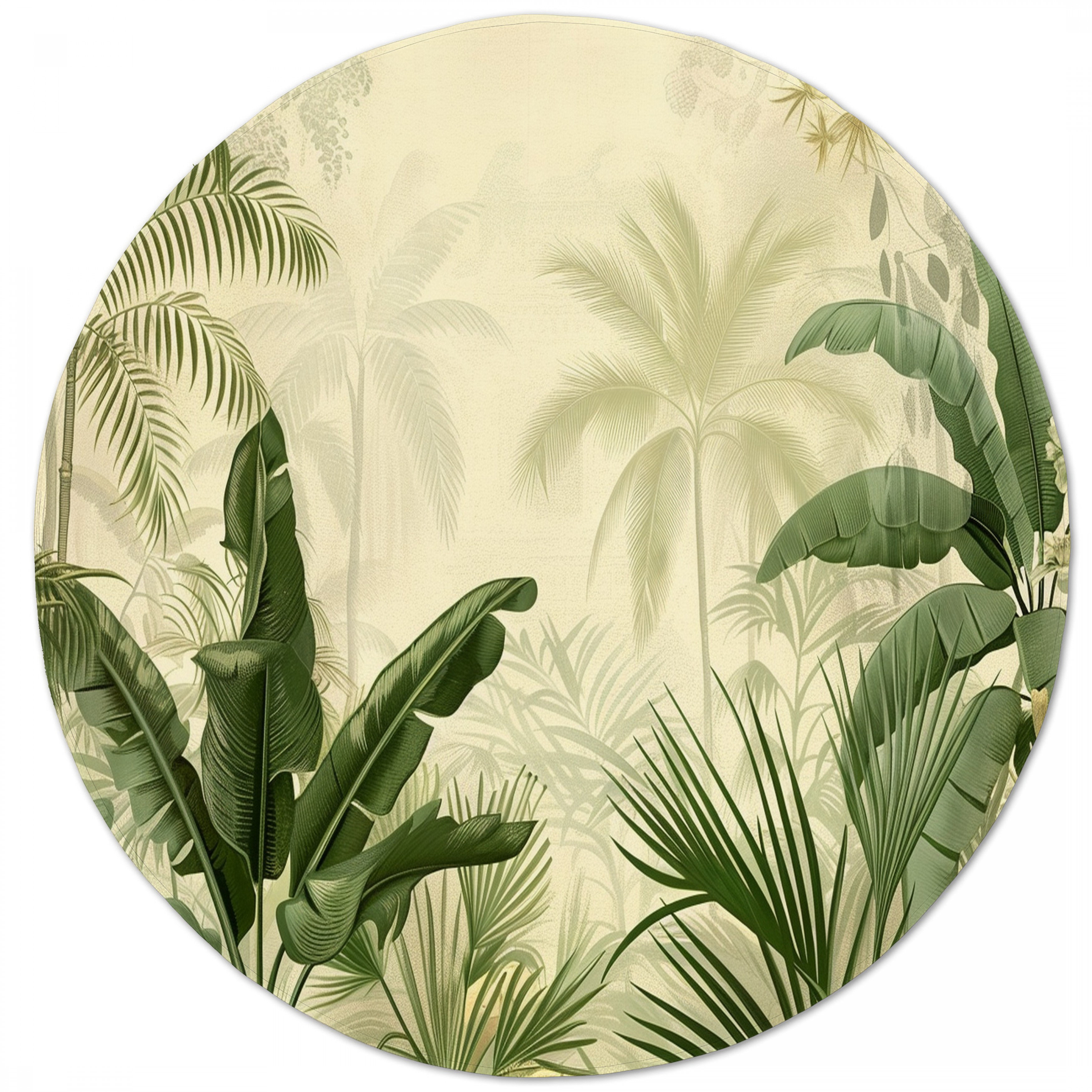 Bayou Breeze Tropical Round Rug Nature Circular rug is perfect for a ...