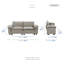 Causeuse en chenille de 87 po Careen-2129897196