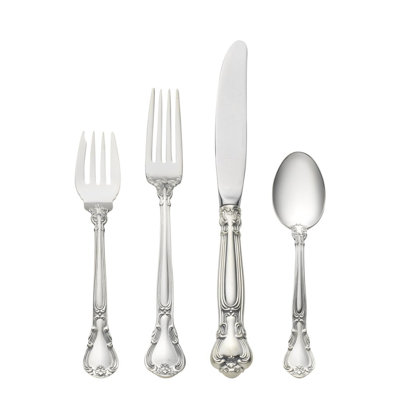 Chantilly 4 Piece Sterling silver Flatware Set, Service for 1
