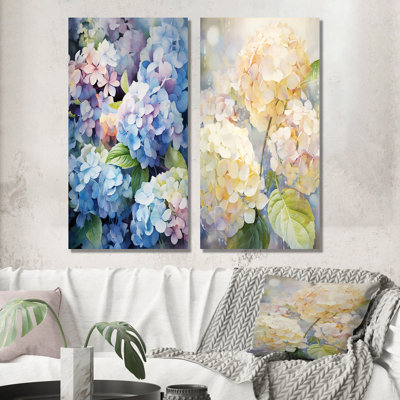«Blue Hydrangea Dreamy Garden» «Blue Hydrangea Dreamy Garden» - 2 pièces
