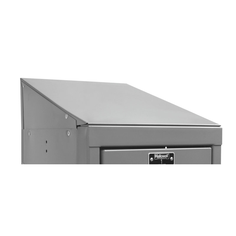 Plaque d'extrémité de dessus incliné, Compatible avec casier l 6 po x P 18 po, Noir