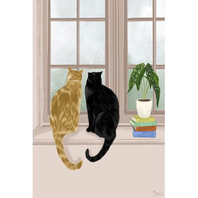 Window Cats by Tara Royle - Wrapped Canvas Print