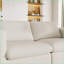 Canapé modulaire, causeuse modulaire 2 places 78,8 pouces pour petits espaces | Velours côtelé | Rayures beiges