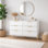 Commode moderne à 6 tiroirs, grande commode en bois avec grand rangement, idéale pour organiser et rehausser n'importe quelle pièce