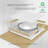Metal-Framed Beaded Wall Mirror ,Circular Accent Mirror in Silver.-1200403371-1200403373