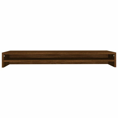 vidaXL Monitor Stand 2 Tier Storage Desk Organizer Screen Riser Engineered Wood