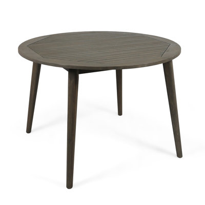 48.06" Square Wood Dining Table, Gray, Classic Style Outdoor X 48.06", Gray