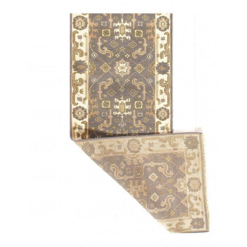 Wool Oriental Area Rug in Gray