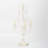 Elegant Vintage Three-Arm Candle Holder, France Style White Candle Holder With Crystal Decor, Tabletop Candelabra