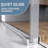 Shower Door, Aluminum Sliding Glass Shower Door With Durable Stainless Steel Hardware-124899086