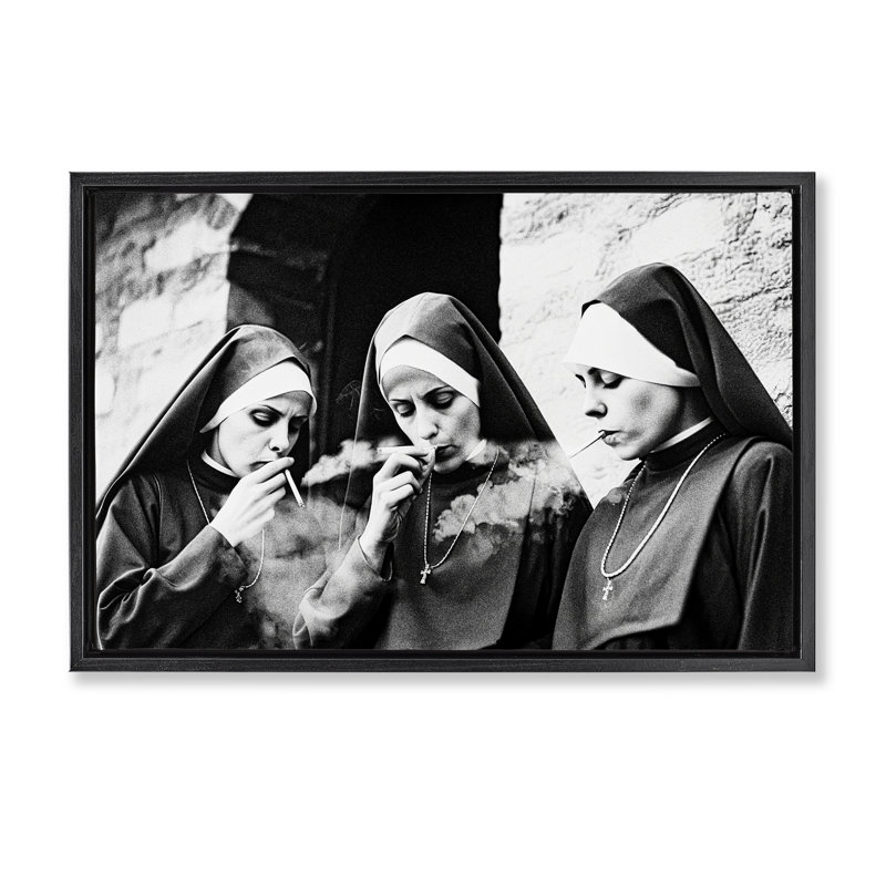 Cadre flottant de tabagisme, conception par Decent Exposures, Cadre flottant noir de jais, H 17 po x l 25 po