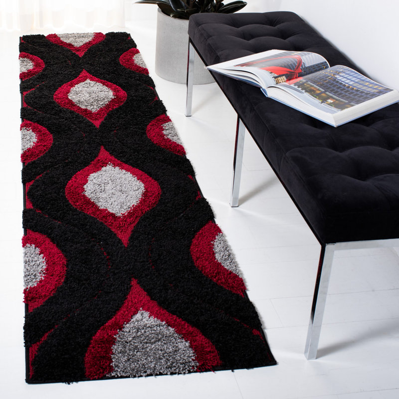 Alsup Shag Performance Geometric Rug, Runner 2'3" x 9'