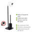 Ivy Bronx free-standing toilet set, Mod. Iria, black, with toilet roll holder and toilet brush-276585809