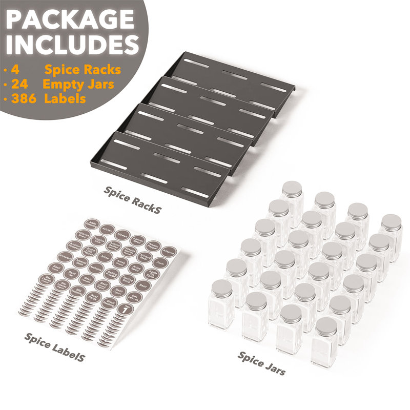 Cabinet System Spice Jar & Rack Set