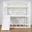 Full-Over-Full-Over-Full Triple Bunk Bed, Wood, Built-In Ladder & Slide, Contemporary, Kids & Teens Room-1075463576