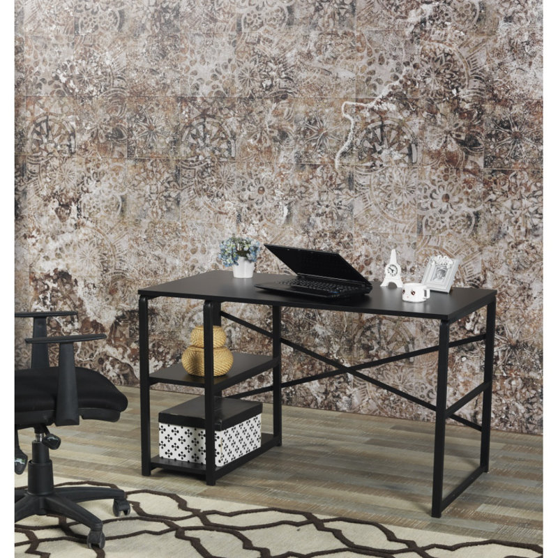 Computer Desk, 28" H x 25" W x 47" D, Black