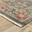 Oriental Machine Woven Grey/Pink Wool and Nylon Blend Area Rug-675685200