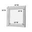 Miroir de commode, cadre en bois brun rustique et gris anthracite, 36 po
