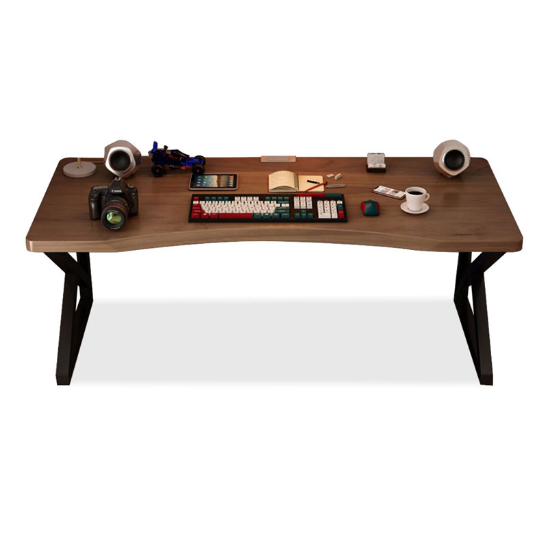 Bureaux rectangulaires en bois massif noyer foncé, H 29,53 po x l 78,74 po x P 31,5 po