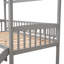 Lit mezzanine simple gris avec glissade - élégant et fonctionnel. Espace de jeu spacieux et gris en gris. Matériaux pour une utilisation prolongée-1712857121