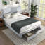 Lit plateforme tapissier Wykeria-384628496