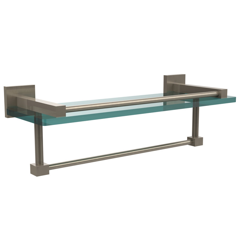 Haranu Bracket Shelf with Towel Bar, Antique Pewter