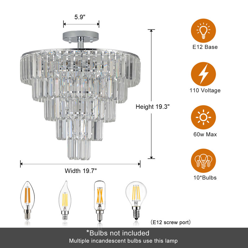 Large crystal chandelier, modern style chandelier, Silver