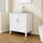 Mitman 30 " W Freestanding Standard 1 Single Vanity Bathroom Vanity With Tempered Glass Top with Mirror-1900743245