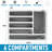 Zulay Kitchen Silverware Organizer Tray - 6-Compartment Non Slip Kitchen Utensil Organizer