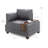 Modern 1-Seat Sofa, Anthracite Color, 39.4 x 31.5 x 29.5 inches | Solid Wood & Melamine Coated Frame, 100% Polyester & Cotton Fabric | Easy Clean, Comfortable 32 DNS Foam, Perfect for Hotel & Scandinavian Decor-1319693207