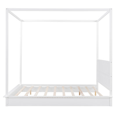 Low Canopy Bed With Lights And Headboard by George Oliver