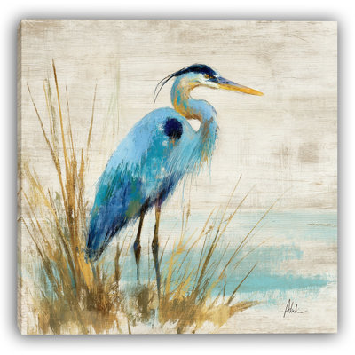 «Coastal Dawn Heron», art mural sur toile tendue