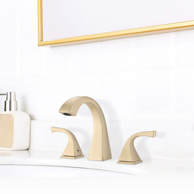 Brushed Nickel Bathroom Sink Faucet With Drain Assembly - Elegant Design, Non-Rust, Scratch, 2 Control, 3 Setup, 1.8 Gpm Flow Rate, 4.25'' Spout Height, 5.45'' Reach, 8'' Centers In Build, Rust &